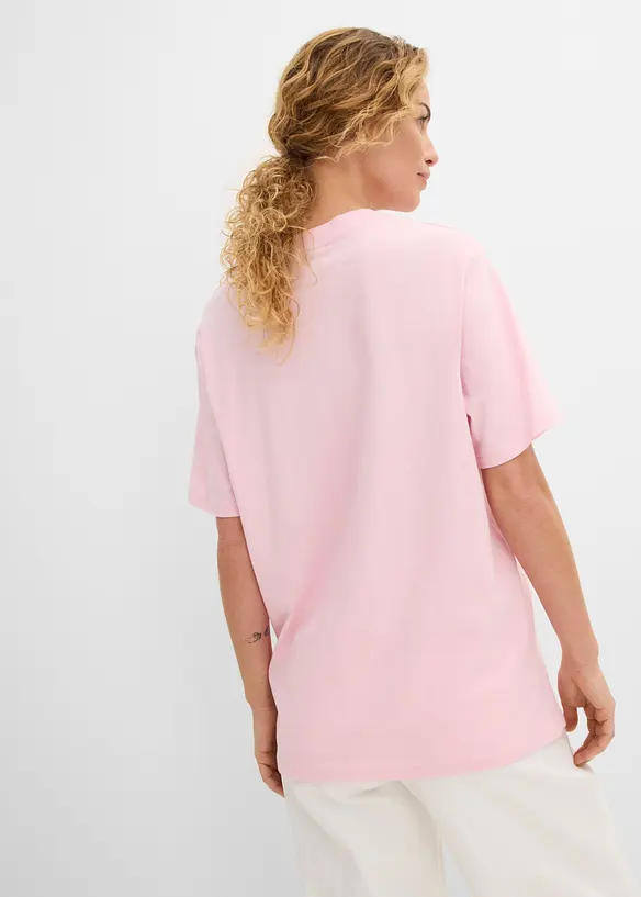 Maglia lunga e larga con scollo a V e maniche corte (pacco da 5), bonprix