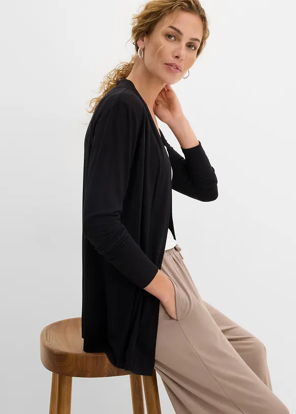 Cardigan in jersey di morbida viscosa, bonprix