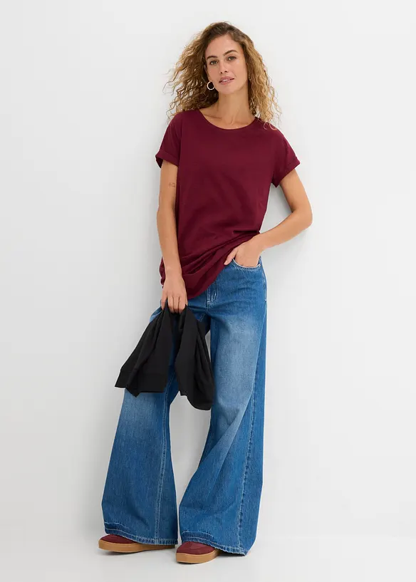 T-shirt lunga in puro cotone, bonprix