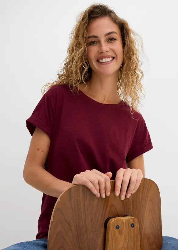 T-shirt lunga in puro cotone, bonprix