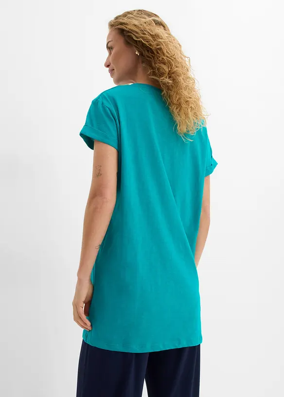 T-shirt lunga in puro cotone, bonprix
