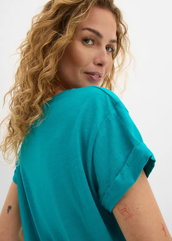 T-shirt lunga in puro cotone, bonprix