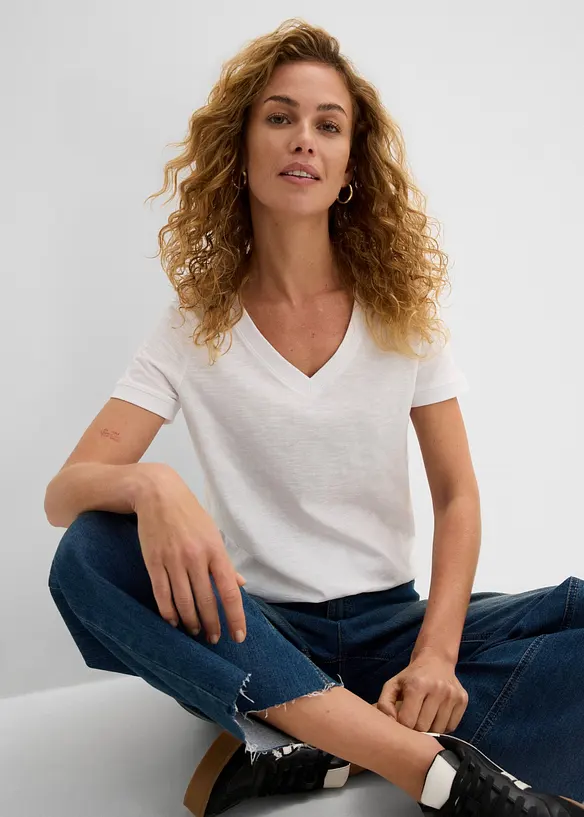 T-shirt in puro cotone, bonprix