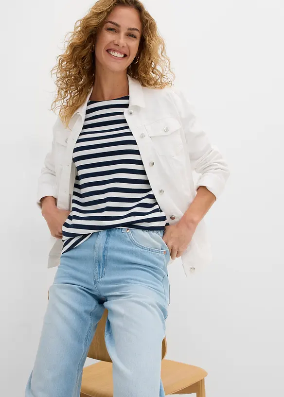 T-shirt con scollo a barca, bonprix