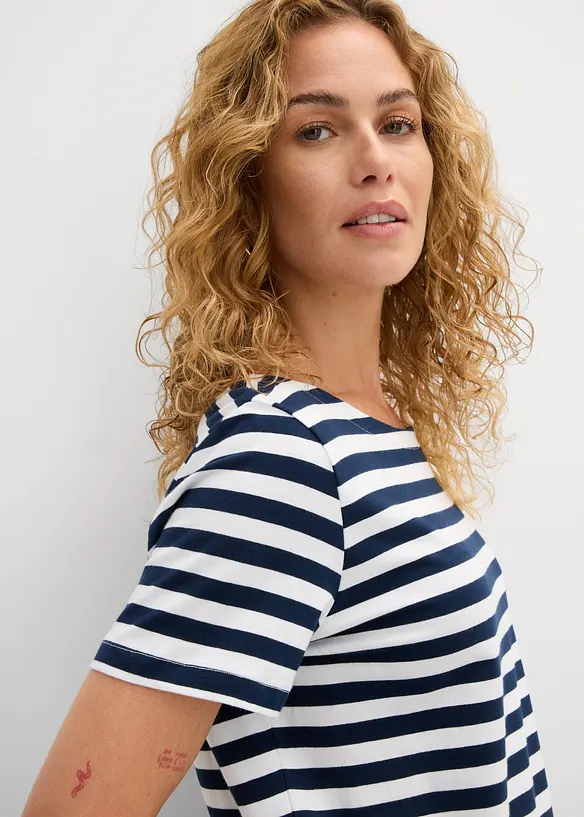 T-shirt con scollo a barca, bonprix