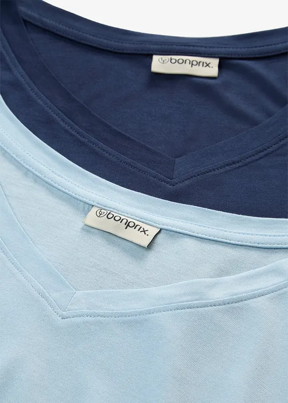 Maglia lunga in morbida viscosa (pacco da 2), bonprix