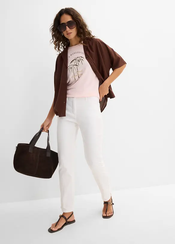 Jeans elasticizzati straight, vita media, bonprix
