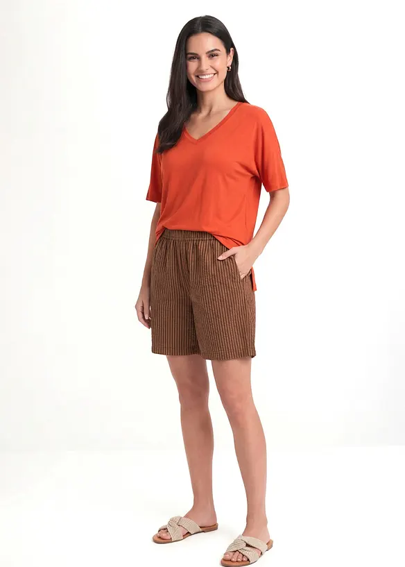 Maglia lunga in misto viscosa, bonprix