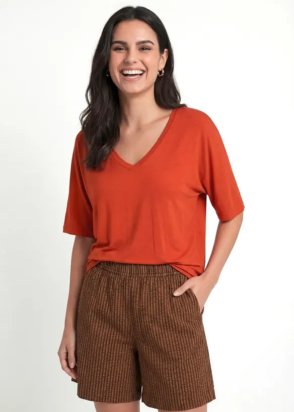 Maglia lunga in misto viscosa, bonprix