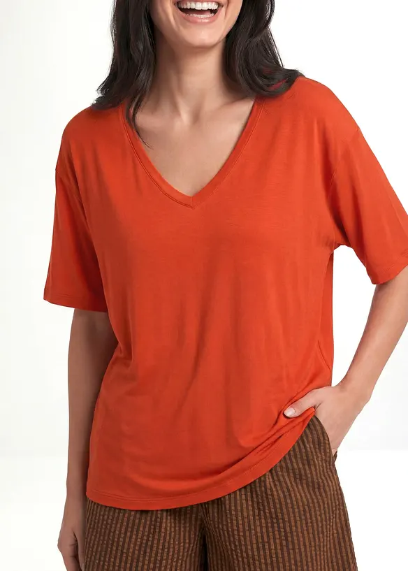 Maglia lunga in misto viscosa, bonprix