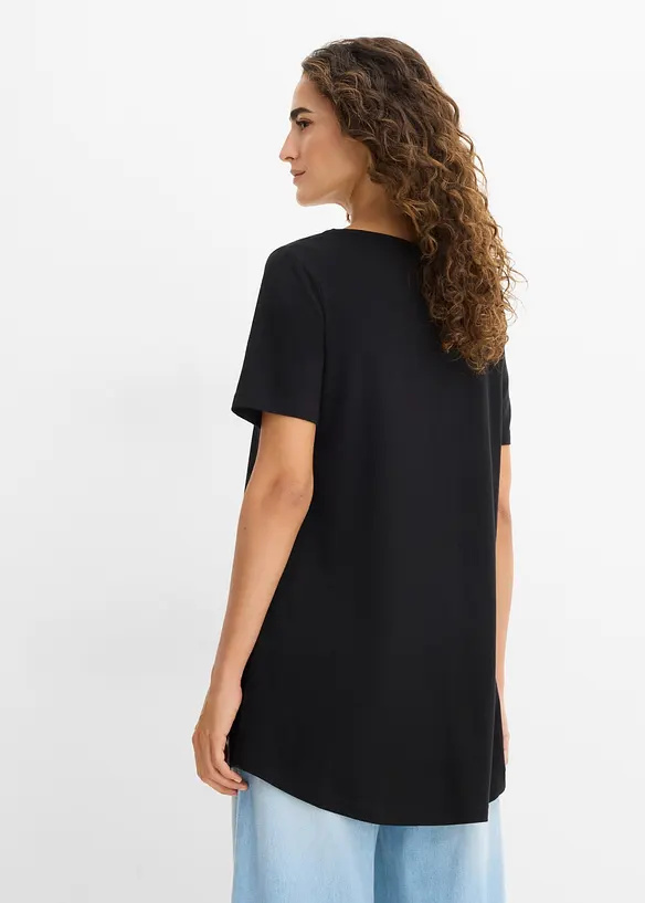 T-shirt svasata a maniche corte, bonprix
