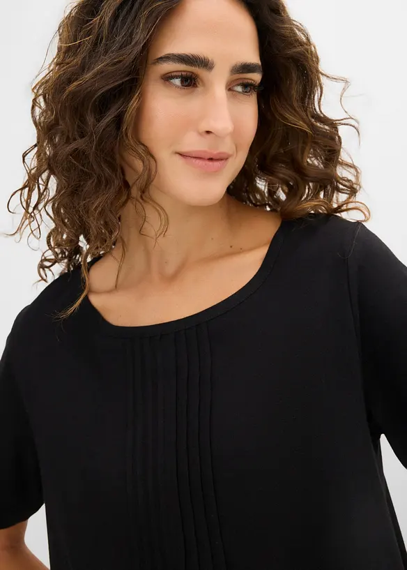 T-shirt svasata a maniche corte, bonprix