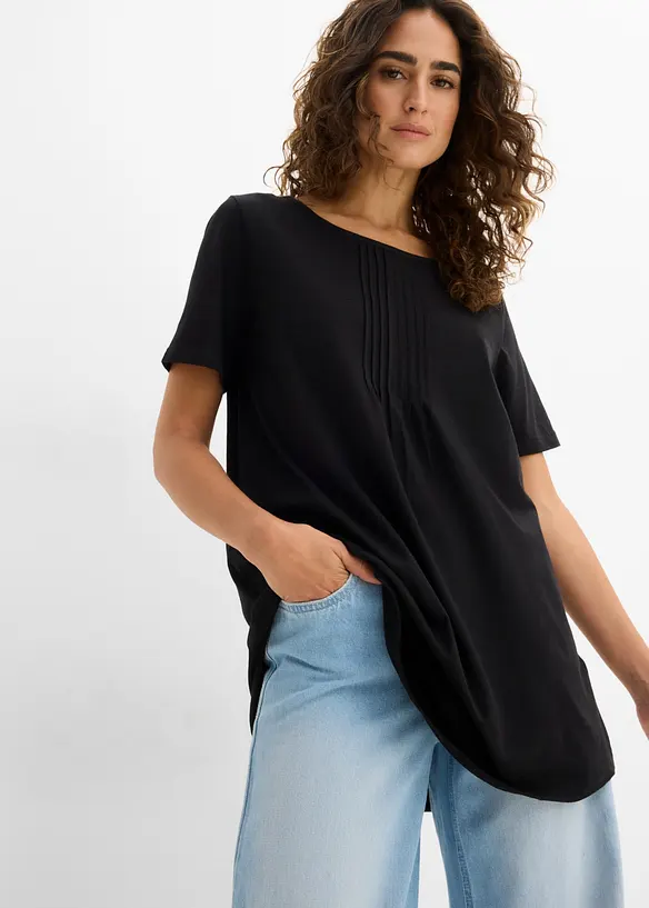 T-shirt svasata a maniche corte, bonprix