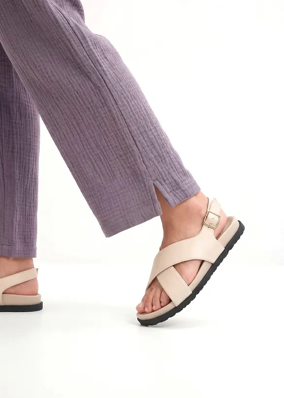 Pantaloni a palazzo in mussola leggera, bonprix
