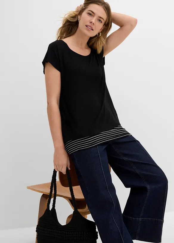 Maglia lunga in morbido misto viscosa, bonprix