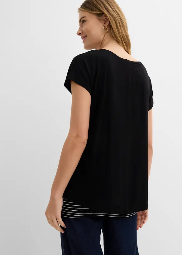 Maglia lunga in morbido misto viscosa, bonprix
