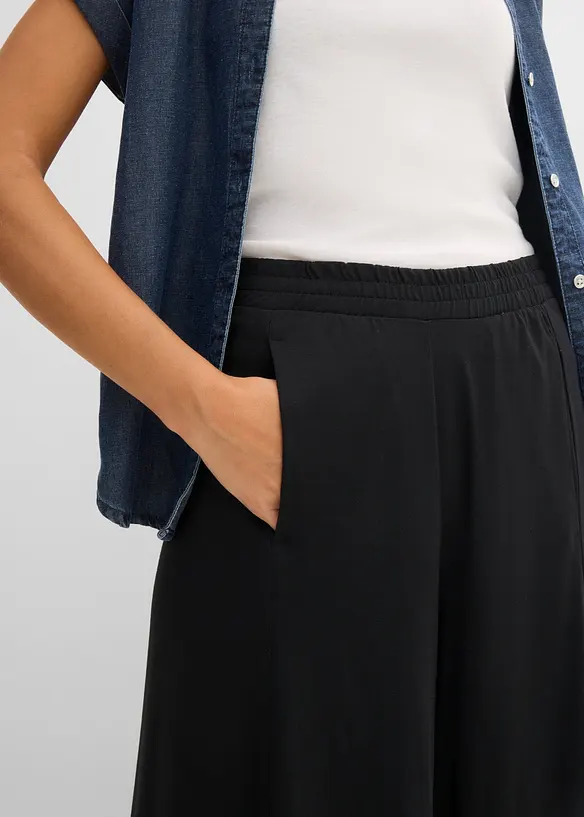 Pantaloni culotte in jersey con gambe larghe, bonprix