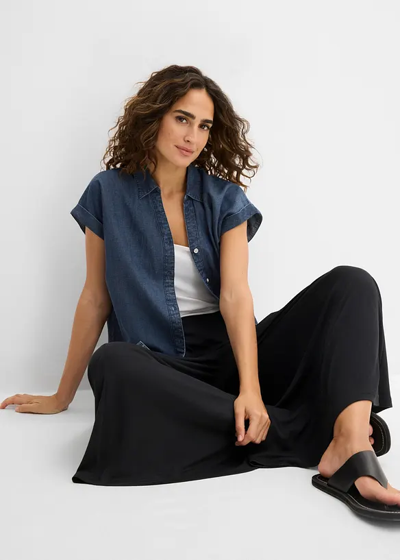 Pantaloni culotte in jersey con gambe larghe, bonprix