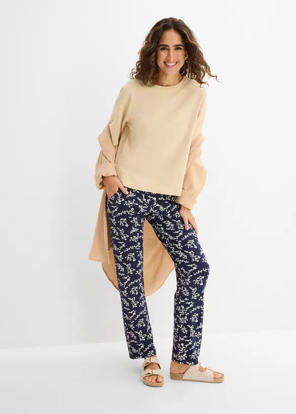 Pantaloni in jersey di misto viscosa, bonprix