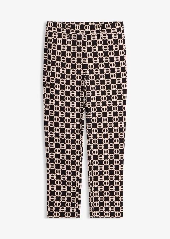 Pantaloni cropped in bengalina elasticizzata, bonprix