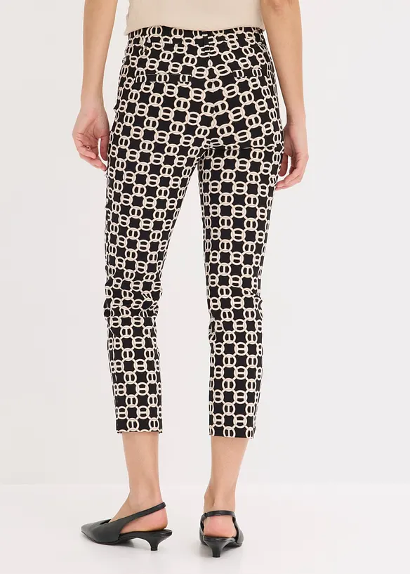 Pantaloni cropped in bengalina elasticizzata, bonprix
