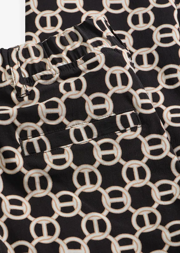 Pantaloni cropped in bengalina elasticizzata, bonprix