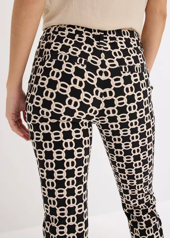 Pantaloni cropped in bengalina elasticizzata, bonprix