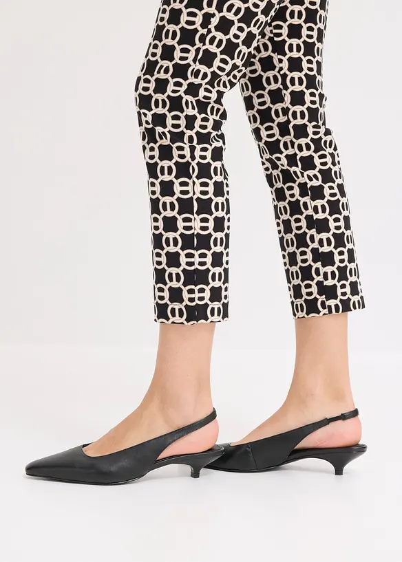 Pantaloni cropped in bengalina elasticizzata, bonprix