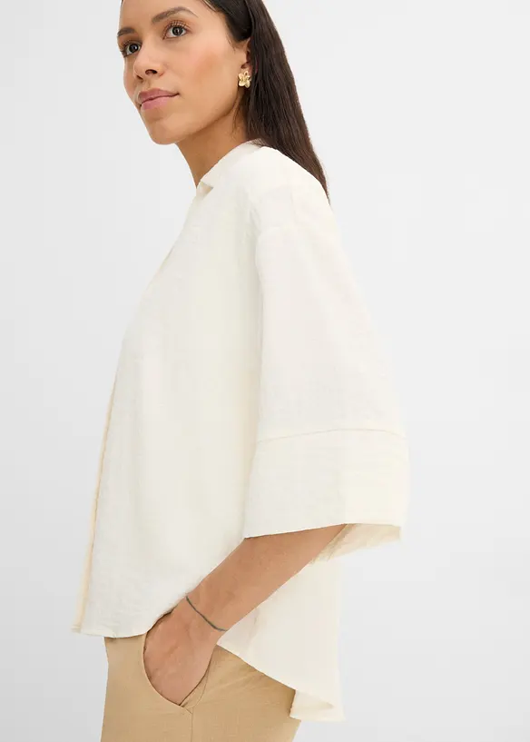 Camicetta oversize in misto viscosa, bonprix