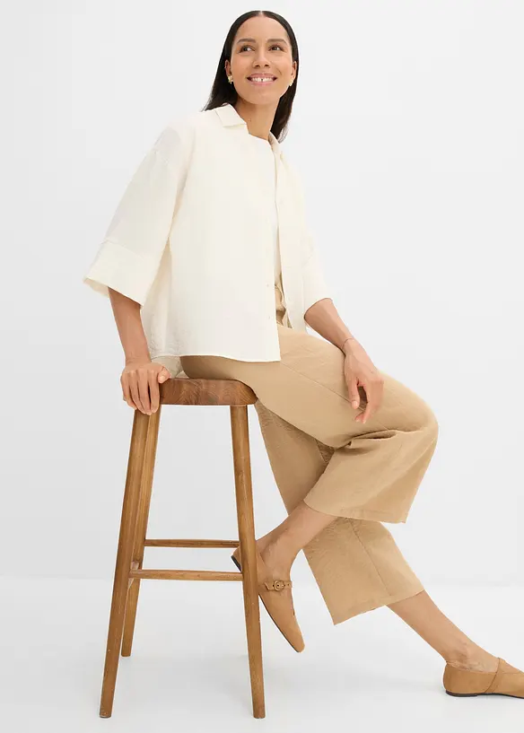 Camicetta oversize in misto viscosa, bonprix