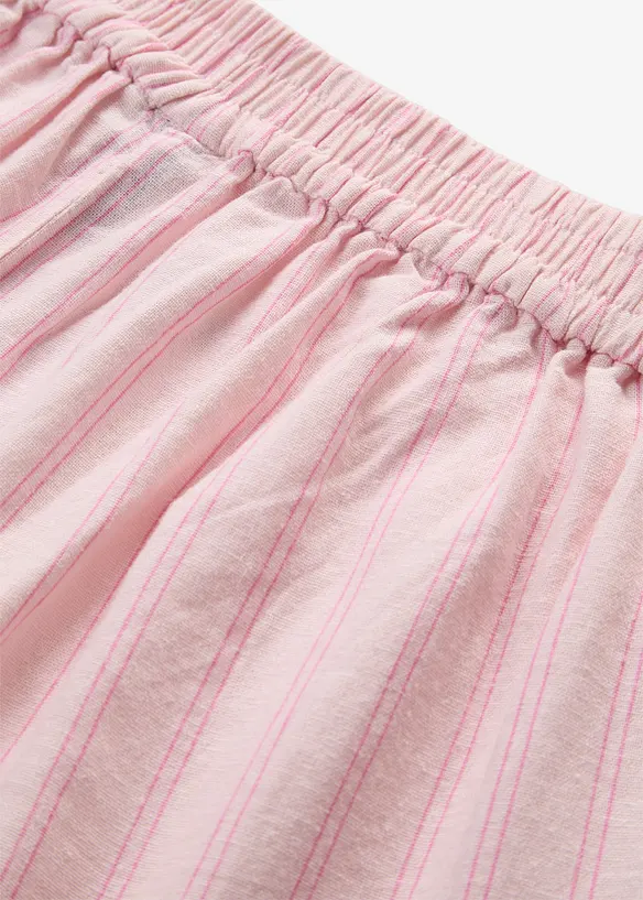 Pantaloni con elastico in vita in misto lino fresco, bonprix