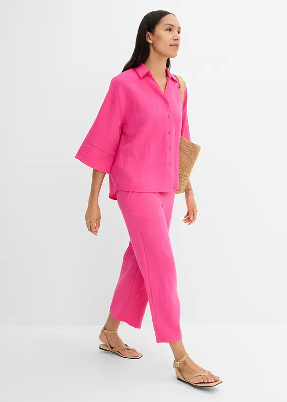 Camicetta oversize in misto viscosa, bonprix