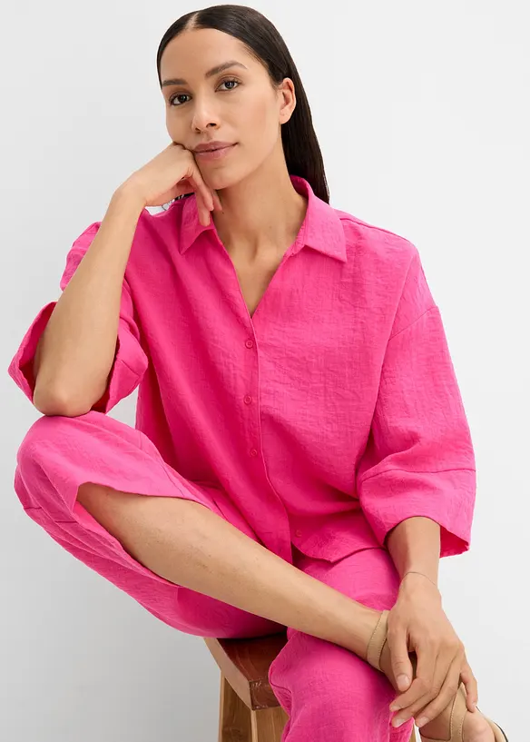 Camicetta oversize in misto viscosa, bonprix