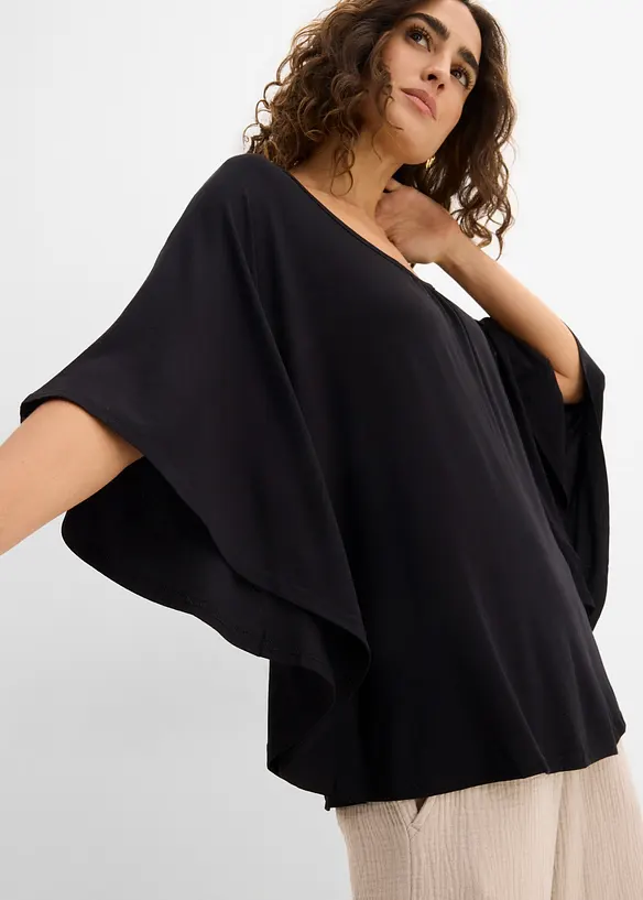 Maglia con maniche a pipistrello in viscosa, bonprix