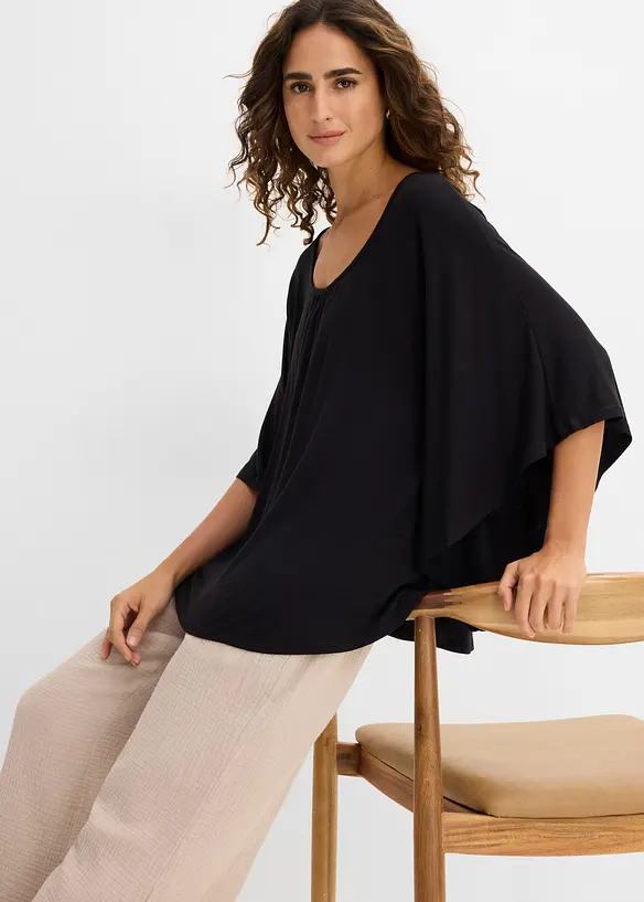 Maglia con maniche a pipistrello in viscosa, bonprix