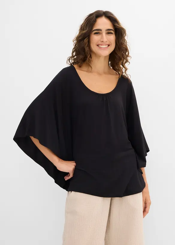 Maglia con maniche a pipistrello in viscosa, bonprix