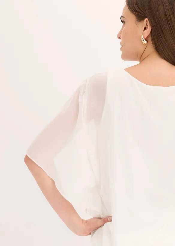 Blusa in chiffon con canotta, bonprix