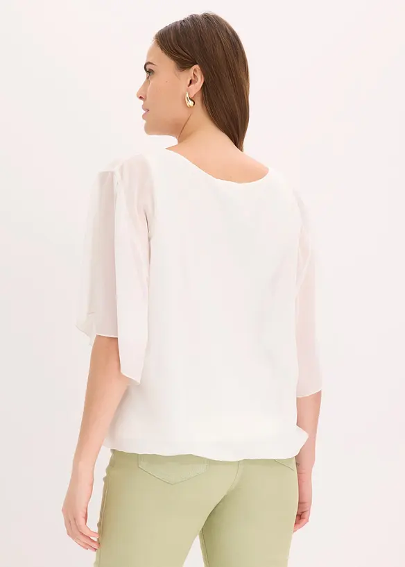 Blusa in chiffon con canotta, bonprix