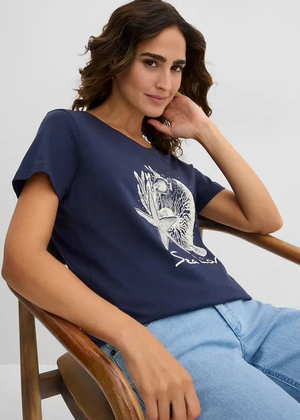 T-shirt con stampa Sea Love, bonprix