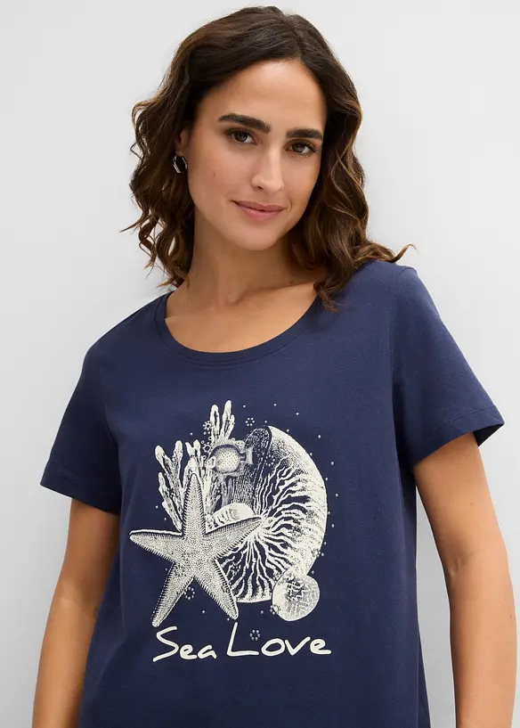 T-shirt con stampa Sea Love, bonprix