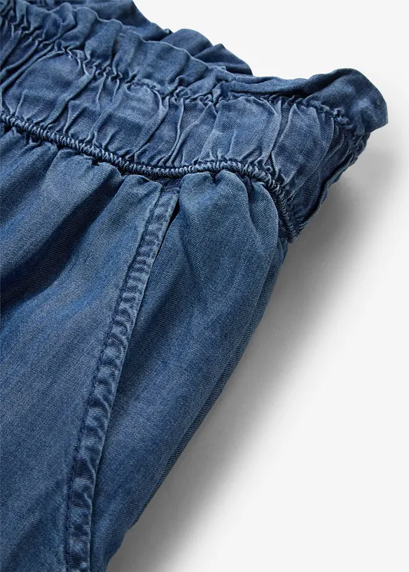 Pantaloni a palazzo cropped e fluenti con spacchi laterali, bonprix