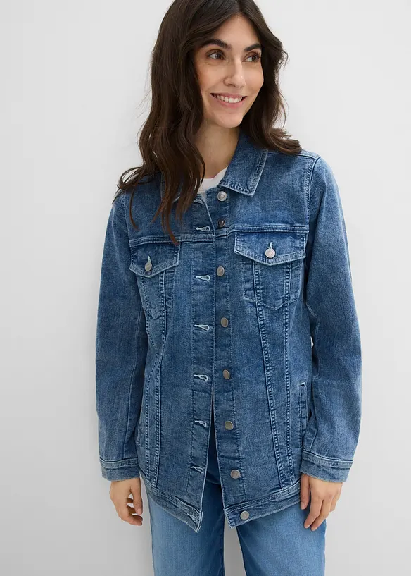 Giacca di jeans elasticizzata, boyfriend, bonprix