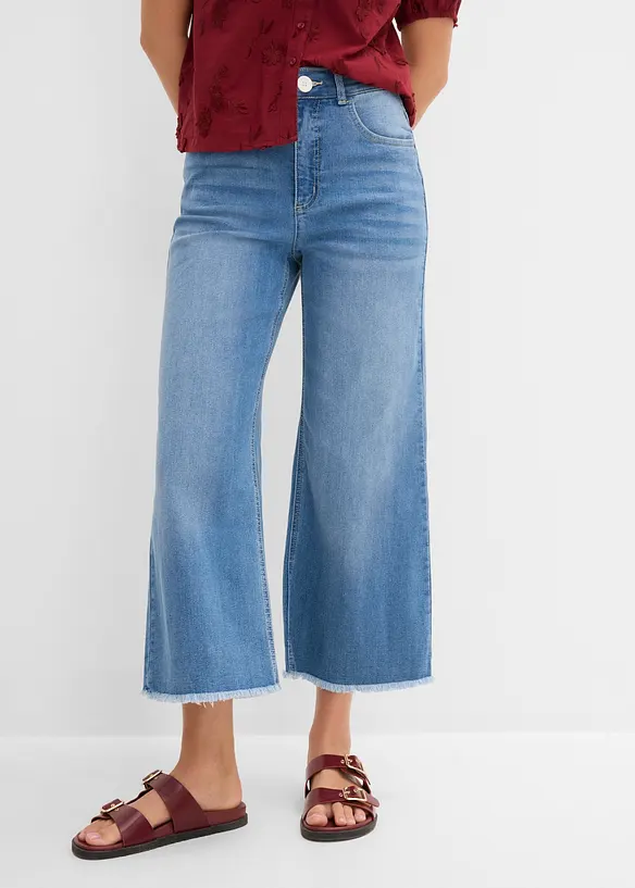 Jeans cropped wide fit, bonprix