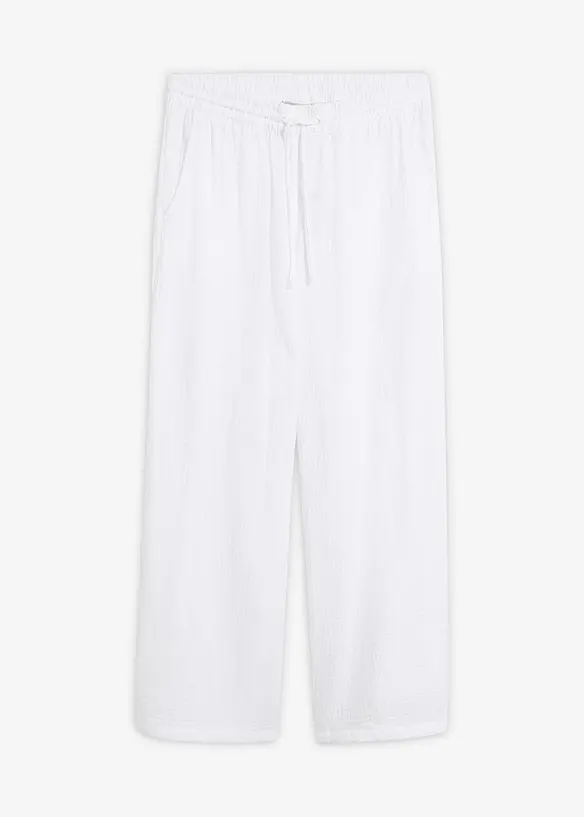 Pantaloni a palazzo in mussola leggera, bonprix