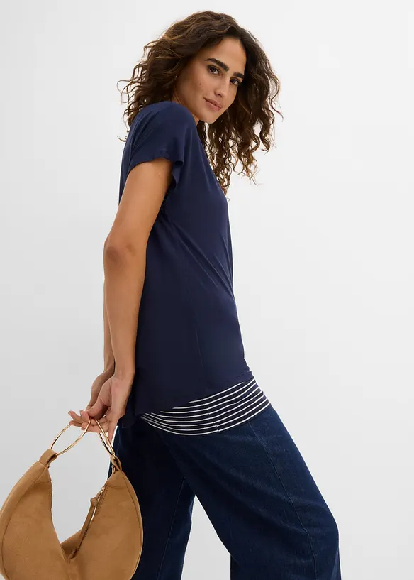 Maglia lunga in morbido misto viscosa, bonprix