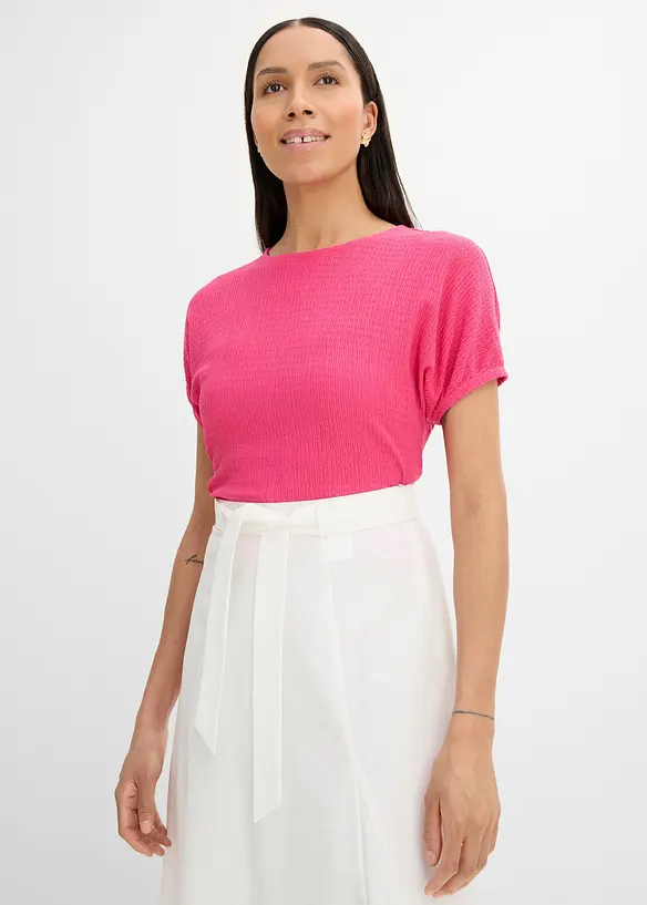 T-shirt in tessuto operato, bonprix