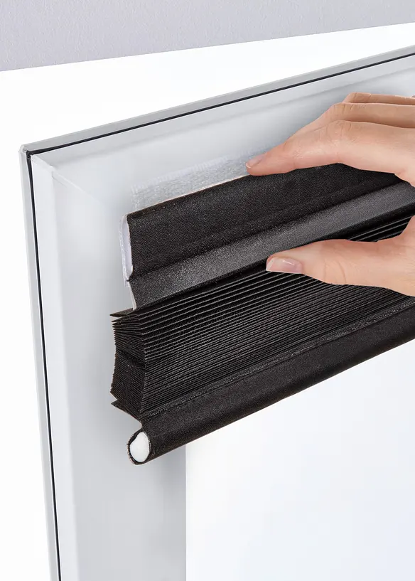 Tenda plissettata semioscurante con velcro adesivo, bonprix