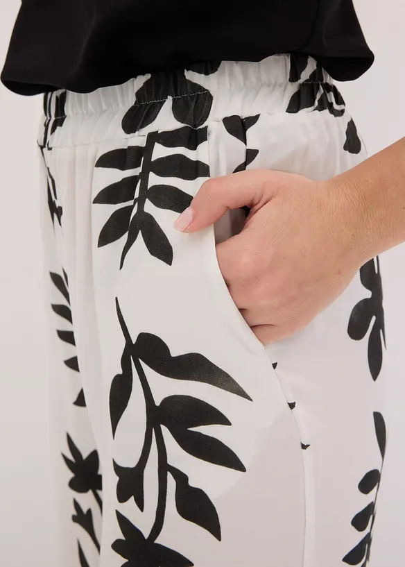 Pantaloni fantasia in viscosa fluida, bonprix