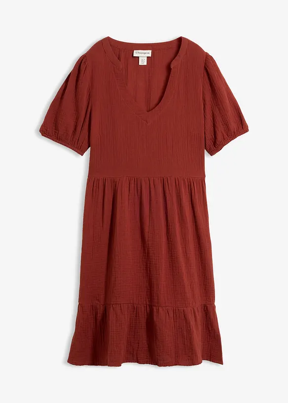 Abito oversize in mussola di cotone, bonprix