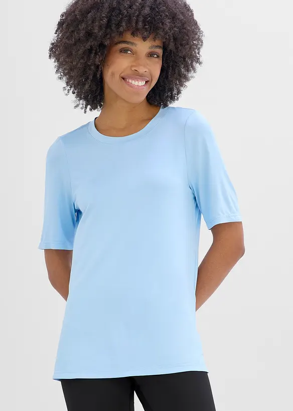T-shirt lunga per sport con mesh, ad asciugatura rapida, bonprix